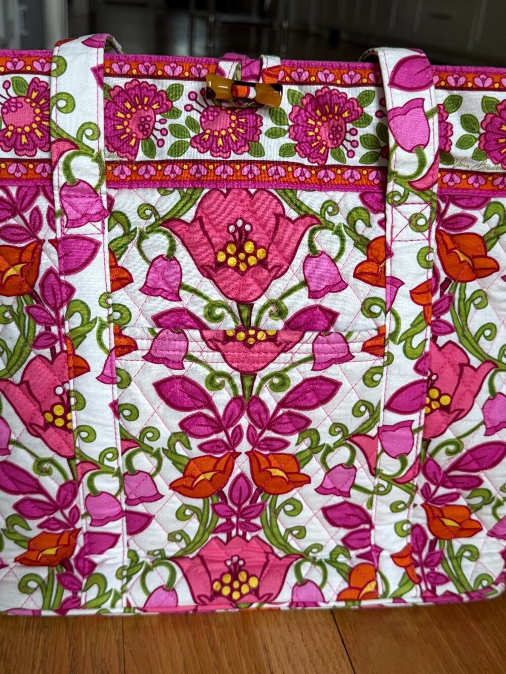 Vera Bradley Computer Tote Lilly Bell - Picture 2 of 4